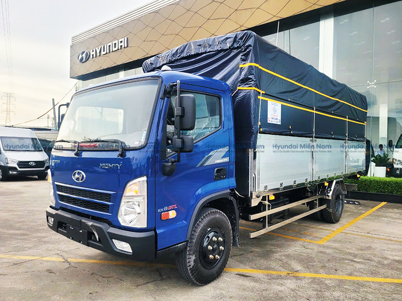 Xe Tải Hyundai New Mighty Ex8 Gtl Thùng Mui Bạt 7 Tấn 5m8 (2)